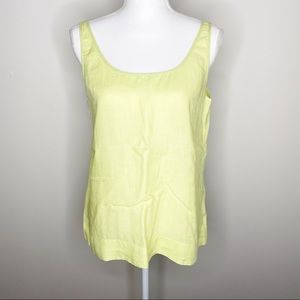 EILEEN FISHER scoop neck linen tank top